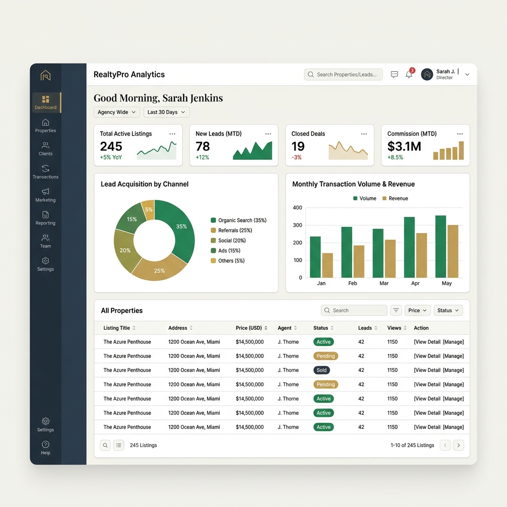 InmoSogna Dashboard